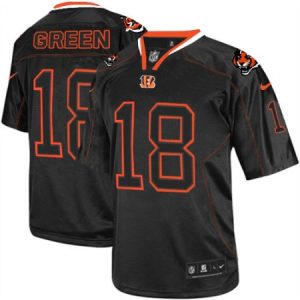 2023 Nike Mens Cincinnati Bengals #18 A.J. Green Elite Lights Out Black Orange NFL Jersey