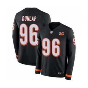 Buy Mens Nike Cincinnati Bengals #96 Carlos Dunlap Limited Black Therma Long Sleeve NFL Jersey