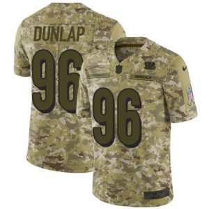 Buy Mens Nike Cincinnati Bengals #96 Carlos Dunlap Limited Camo 2018 Salute to Service NFL Jersey