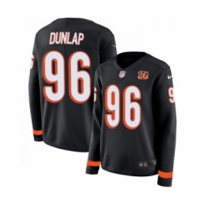 Buy Womens Nike Cincinnati Bengals #96 Carlos Dunlap Limited Black Therma Long Sleeve NFL Jersey