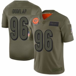 Cheap Mens Cincinnati Bengals #96 Carlos Dunlap Limited Camo 2019 Salute to Service Football Jersey