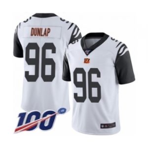 Cheap Mens Cincinnati Bengals #96 Carlos Dunlap Limited White Rush Vapor Untouchable 100th Season Football Jersey