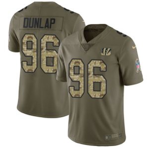 Cheap Men's Nike Cincinnati Bengals #96 Carlos Dunlap Limited Olive/Camo 2017 Salute to Service NFL Jersey