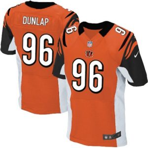 Men's Nike Cincinnati Bengals #96 Carlos Dunlap Elite Orange Alternate NFL Jersey For Sale