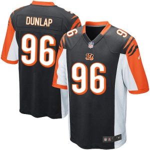 New Men's Nike Cincinnati Bengals #96 Carlos Dunlap Game Black Team Color NFL Jersey