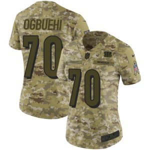 Women's Nike Cincinnati Bengals #70 Cedric Ogbuehi Limited Camo 2018 Salute to Service NFL Jersey For Sale