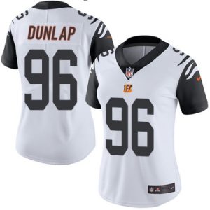 Women's Nike Cincinnati Bengals #96 Carlos Dunlap Limited White Rush Vapor Untouchable NFL Jersey Cheap