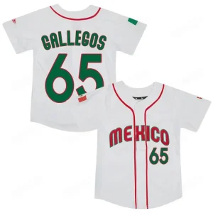 2023 Men’s Mexico Baseball World Baseball Classic Jersey Giovanny Gallegos 65