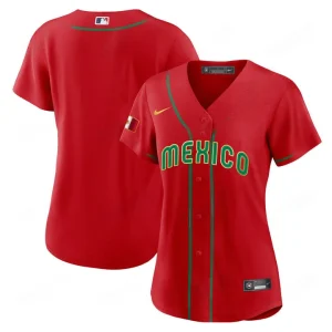 2025 WBC Mexico Baseball Jersey Red For Women Sale