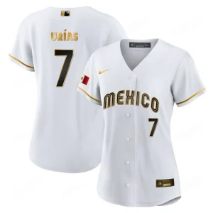 2025 Women's WBC Mexico Baseball Jersey White Julio Urías 7