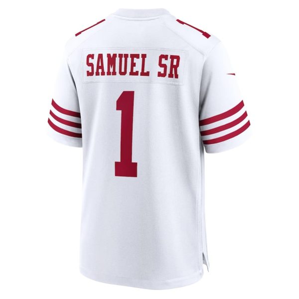 Deebo Samuel Sr 1 San Francisco 49ers Game Men NFL Jersey - White - Image 3