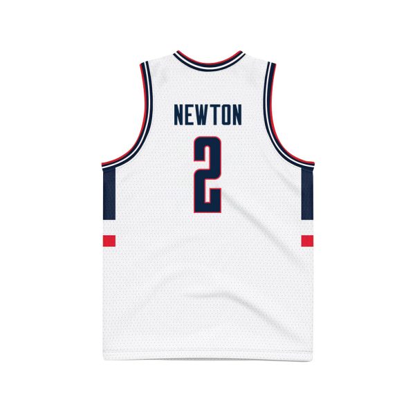 Cheap Tristen Newton 2 UConn Huskies 2024 Men's Basketball Jersey - White, Unisex Jersey - Image 3