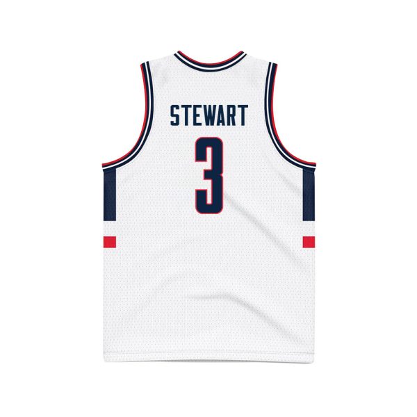 Cheap Jaylin Stewart 3 UConn Huskies 2024 Final Four Patch Men's Basketball Jersey - Unisex Jersey - Image 3