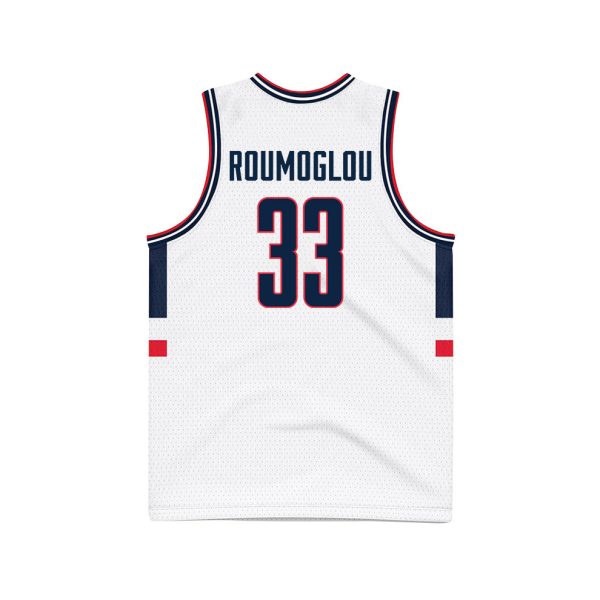 Cheap Apostolos Roumoglou 33 UConn Huskies 2024 Final Four Patch Men's Basketball Jersey - Unisex Jersey - Image 3