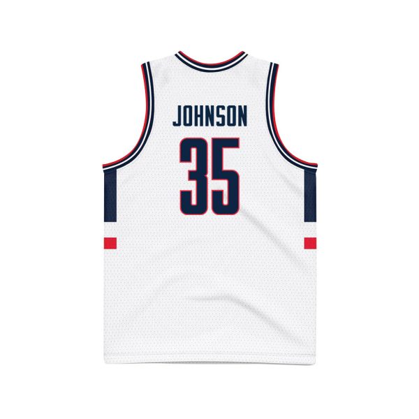 Cheap Samson Johnson 35 UConn Huskies 2024 Final Four Patch Men's Basketball Jersey - Unisex Jersey - Image 3