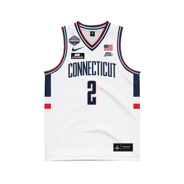 Cheap Tristen Newton 2 UConn Huskies 2024 National Champions Patch Men's Basketball - Unisex Jersey - Image 3