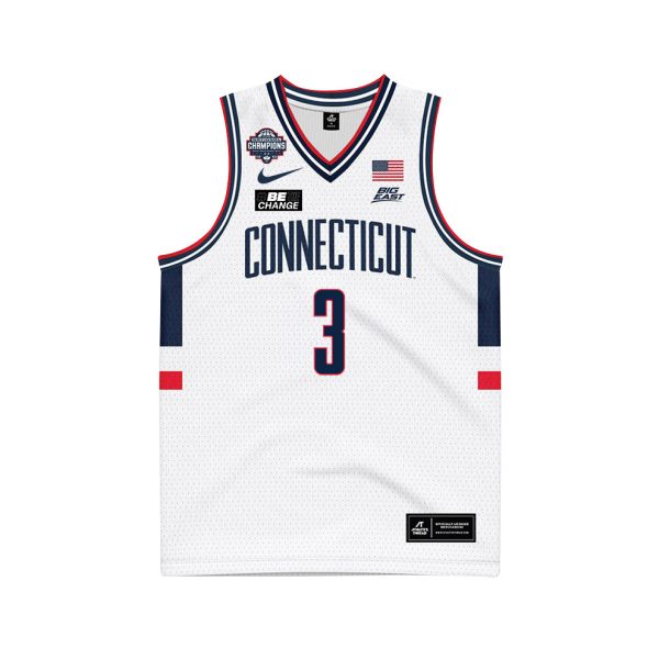 Jaylin Stewart 3 UConn Huskies 2024 National Champions Patch Men's Basketball - Unisex Jersey - Image 3