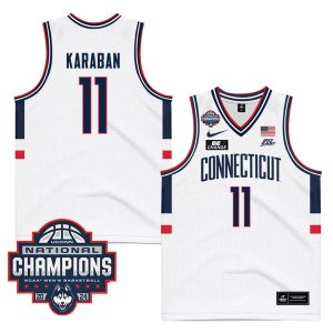 Alex Karaban 11 UConn Huskies 2024 National Champions Patch Men's Basketball - Unisex Jersey