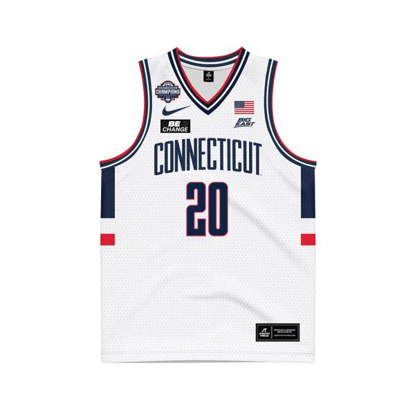 Andrew Hurley 20 UConn Huskies 2024 National Champions Patch Men's Basketball - Unisex Jersey - Image 2