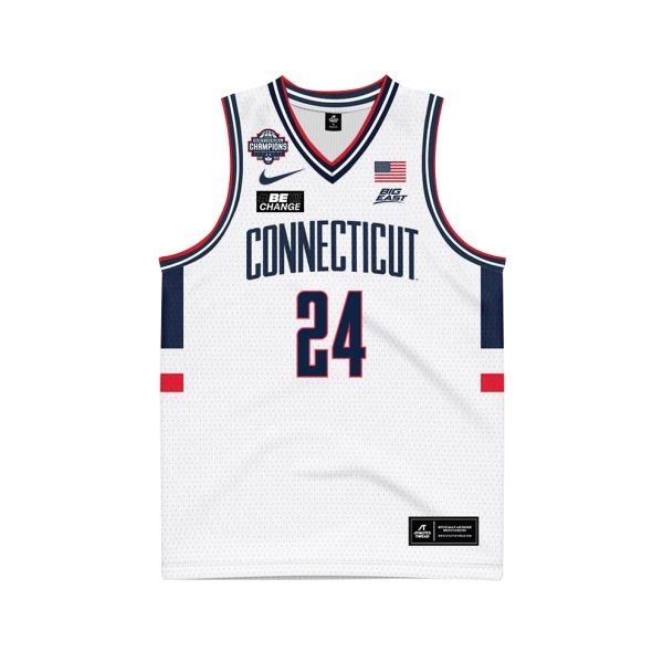 Youssouf Singare 24 UConn Huskies 2024 National Champions Patch Men's Basketball - Unisex Jersey - Image 2