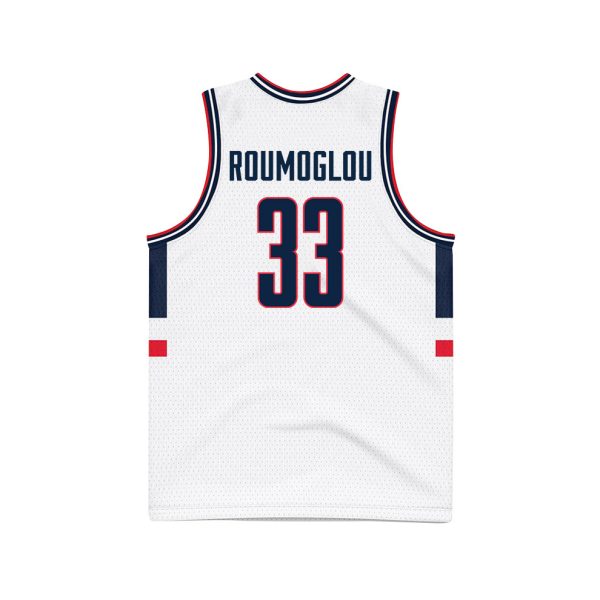 Apostolos Roumoglou 33 UConn Huskies 2024 National Champions Patch Men's Basketball - Unisex Jersey - Image 3