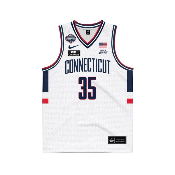 Samson Johnson 35 UConn Huskies 2024 National Champions Patch Men's Basketball - Unisex Jersey - Image 2