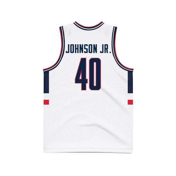 Andre Johnson Jr. 40 UConn Huskies 2024 National Champions Patch Men's Basketball - Unisex Jersey - Image 3