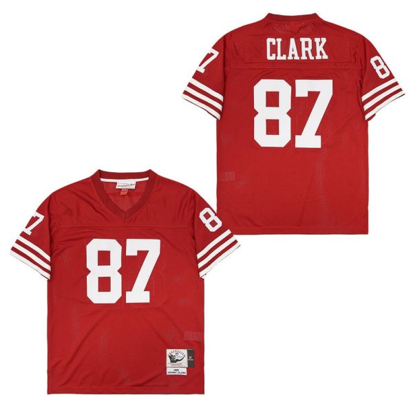 Dwight Clark 87 San Francisco 49ers Throwback Red Men Jersey