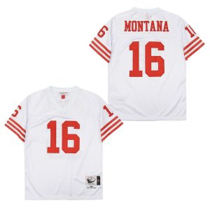 Joe Montana 16 San Francisco 49ers Throwback White Men Jersey