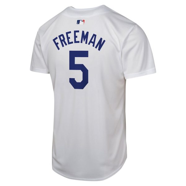 Freddie Freeman 5 Los Angeles Dodgers Home Game Player YOUTH Jersey - White - Image 3