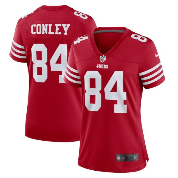 Chris Conley 84 San Francisco 49ers Women Game Scarlet Jersey