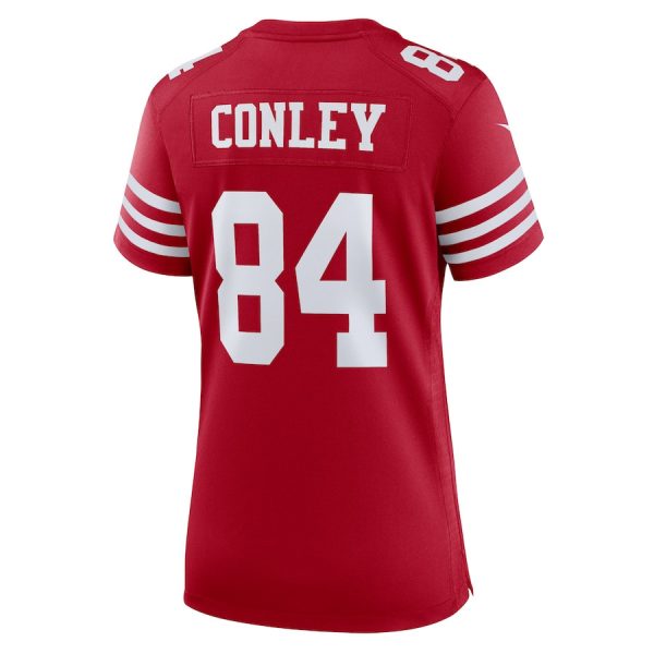 Chris Conley 84 San Francisco 49ers Women Game Scarlet Jersey - Image 3