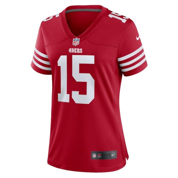 Jauan Jennings 15 San Francisco 49ers Women Game NFL Jersey Scarlet - Image 2