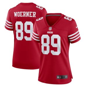 Charlie Woerner 89 San Francisco 49ers Women Game Jersey Scarlet