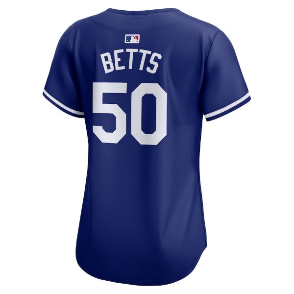 Mookie Betts 50 Los Angeles Dodgers Alternate Limited Women Jersey - Royal - Image 3