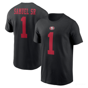 Deebo Samuel Sr 1 San Francisco 49ers Name & Number Black T-Shirt