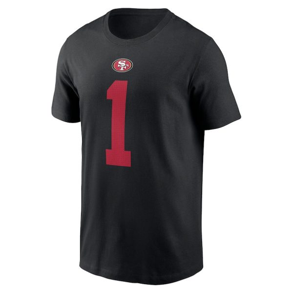 Deebo Samuel Sr 1 San Francisco 49ers Name & Number Black T-Shirt - Image 3