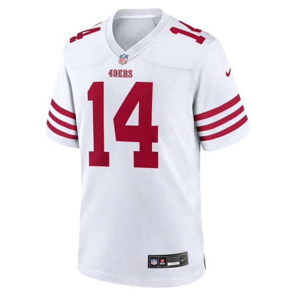 Ricky Pearsall 14 San Francisco 49ers White Game Men NFL Jersey White - Image 2