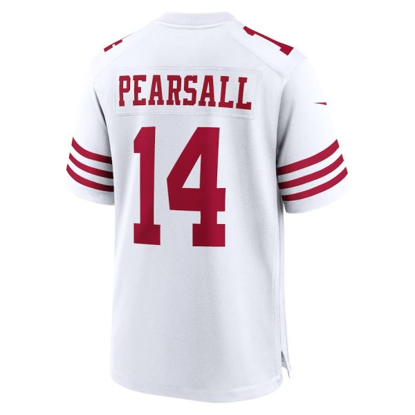 Ricky Pearsall 14 San Francisco 49ers White Game Men NFL Jersey White - Image 3