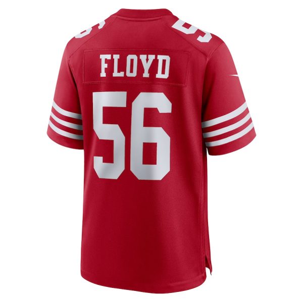 Leonard Floyd 56 San Francisco 49ers Team Game Scarlet Men Jersey - Image 3