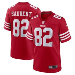 Eric Saubert 82 San Francisco 49ers Team Game Scarlet Men Jersey Sale