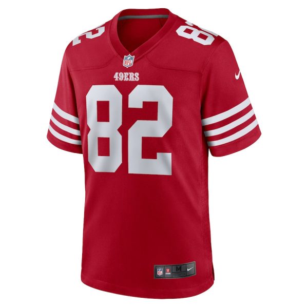 Eric Saubert 82 San Francisco 49ers Team Game Scarlet Men Jersey Sale - Image 2