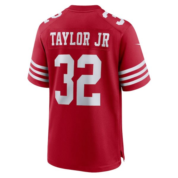 Patrick Taylor Jr. 32 San Francisco 49ers Team Game Scarlet Men Jersey - Image 3