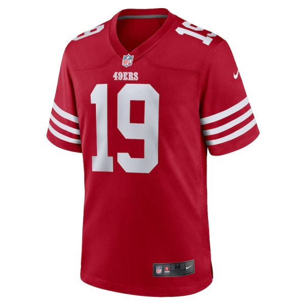 Trent Taylor 19 San Francisco 49ers Team Game Scarlet Men Jersey - Image 2