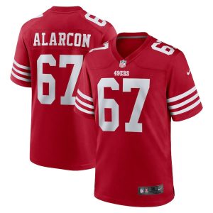 Isaac Alarcon 67 San Francisco 49ers Team Game Scarlet Men Jersey Online