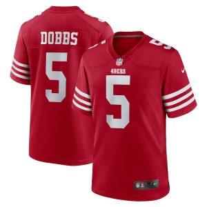 Joshua Dobbs 5 San Francisco 49ers Team Game Scarlet Men Jersey Online