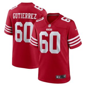 Sebastian Gutierrez 60 San Francisco 49ers Team Game Scarlet Men Jersey