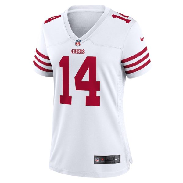 Ricky Pearsall 14 San Francisco 49ers Women's White Game Jersey Online - Image 2