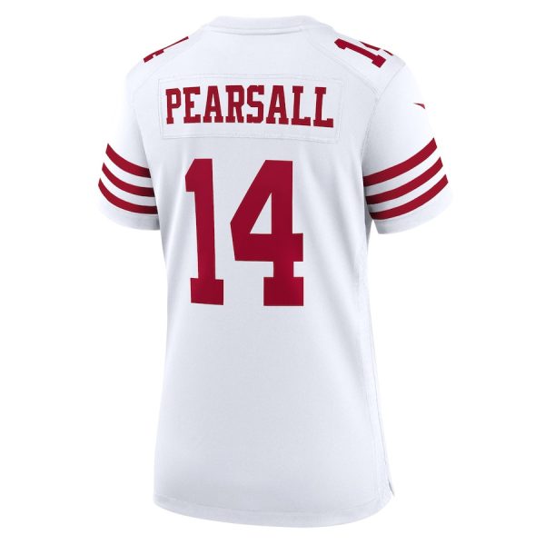 Ricky Pearsall 14 San Francisco 49ers Women's White Game Jersey Online - Image 3