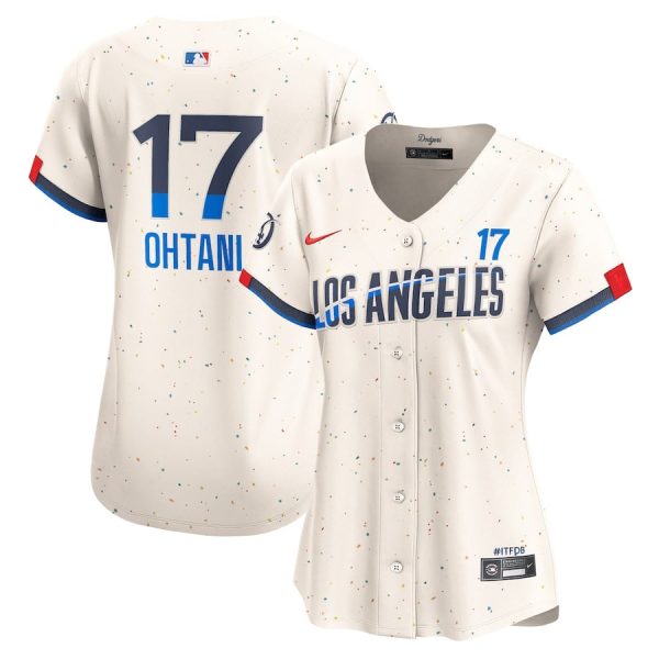 Shohei Ohtani 17 Los Angeles Dodgers 2024 City Connect Limited Women Jersey - Cream